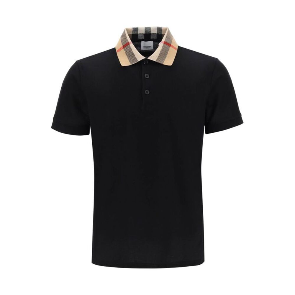 Burberry Cody Polo Shirt With Check Collar Men